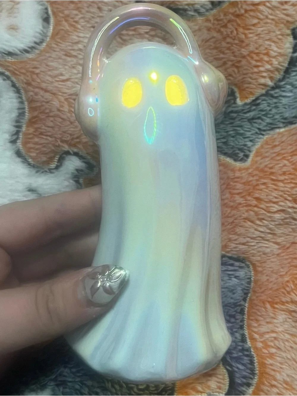 Iridescent Light up Ghost with headphones on NEW VIRAL GHOST